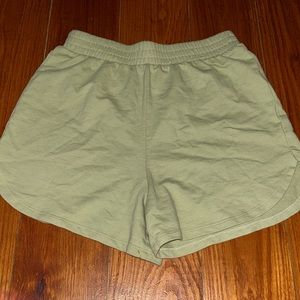 Light Green Fitz+Eddi shorts, kids size larg, high waisted